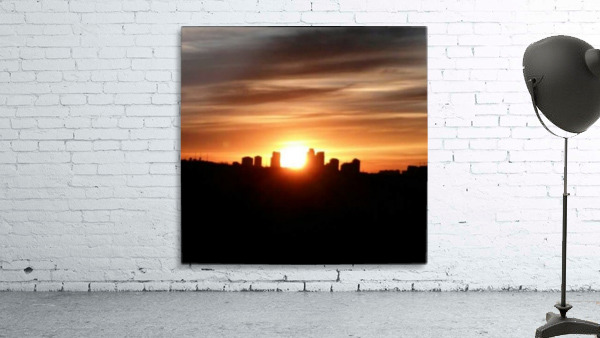 Sunset over the city  Wall Preview