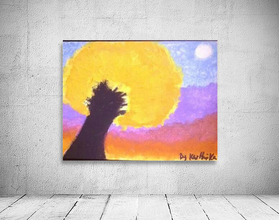 Tree in Fall at Sunset  Wall Preview