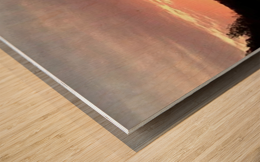 Sunset Wood print