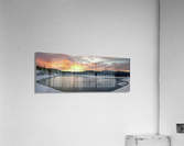fire sunset dc pond Acrylic Print