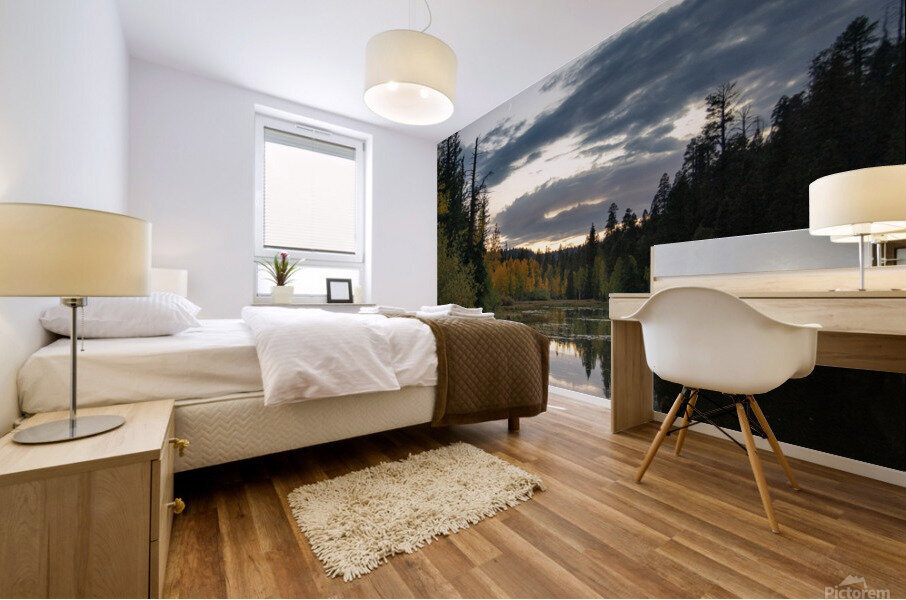 Aspen Mirror sunset Mural print