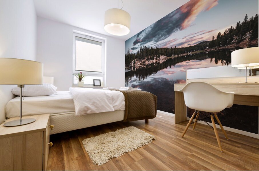 the hidden pond Mural print