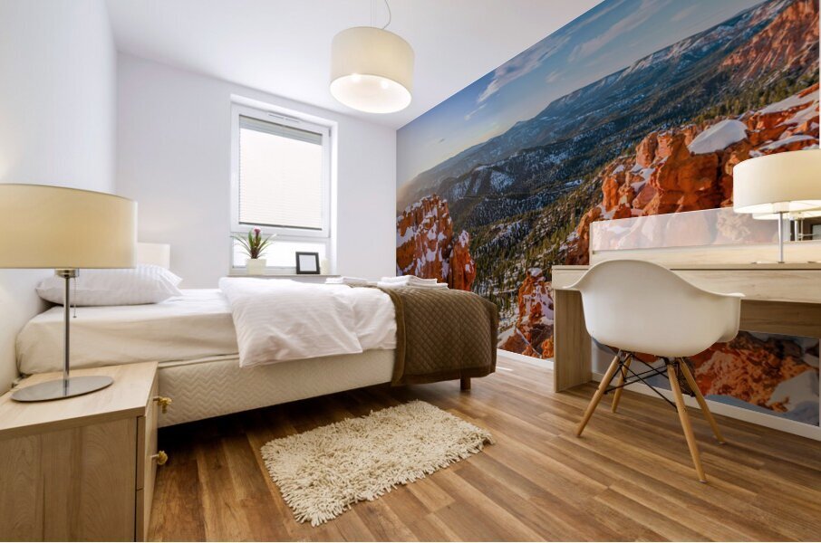 Sunset on hoodoos  Mural print