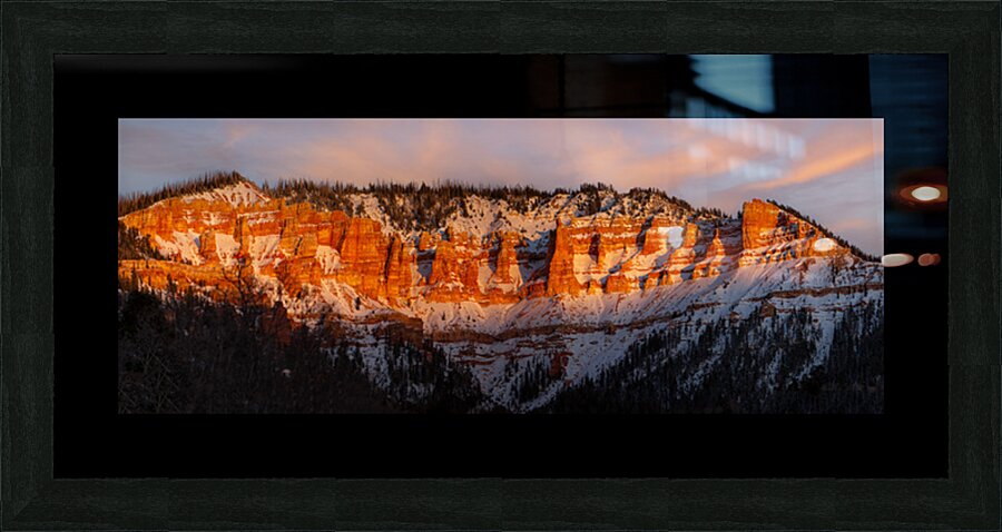 mountain sunset glow Picture Frame print