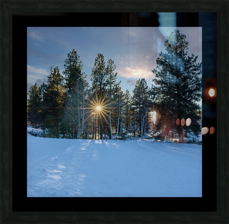 sunstar at sunset Picture Frame print