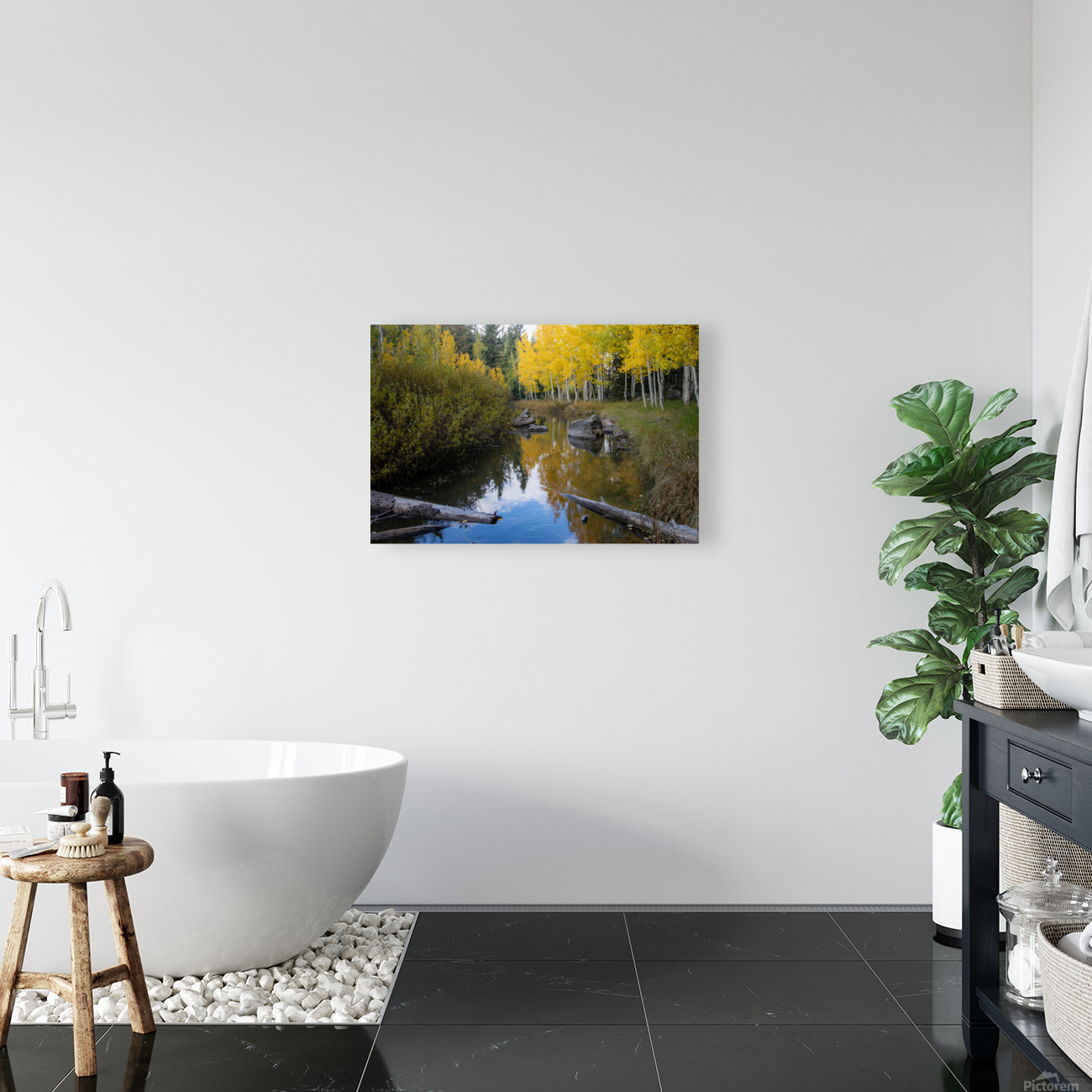 Duck Creek fall reflections  Reproduction