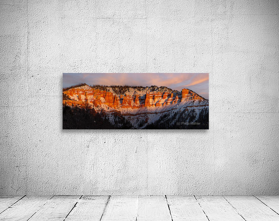 mountain sunset glow Wall Preview