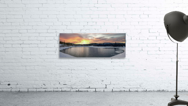 fire sunset dc pond Wall Preview