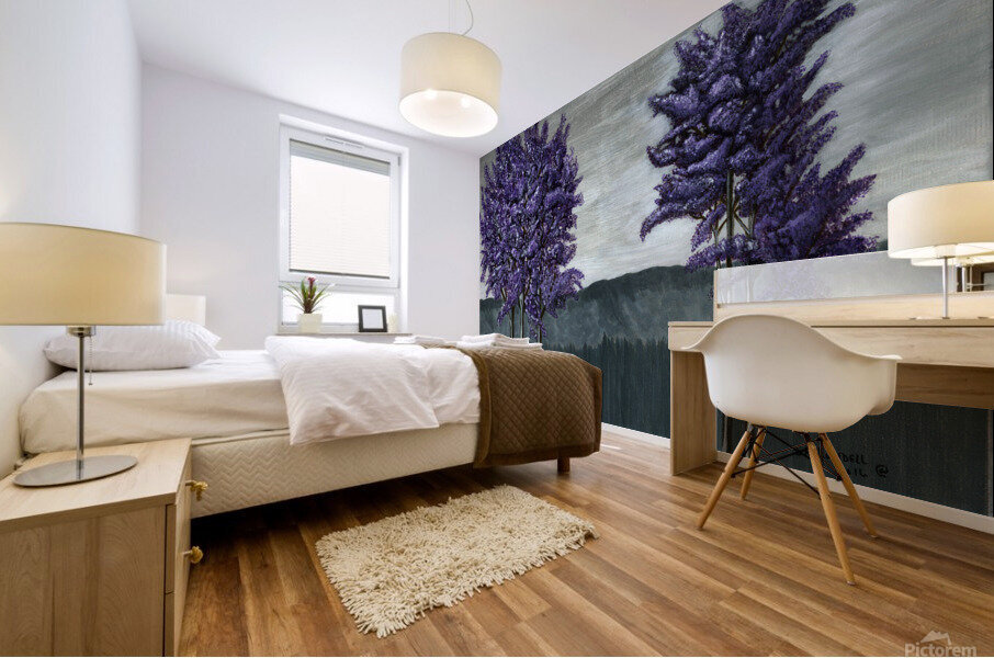 Purple Trees Mural print