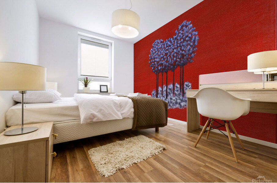 Blue Trees Mural print