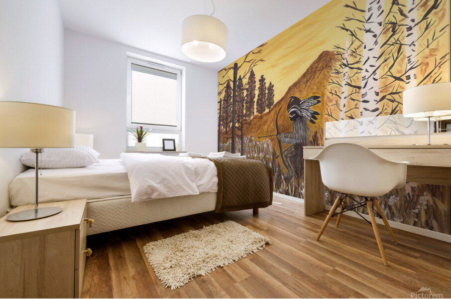 Native American Hunting Mural print