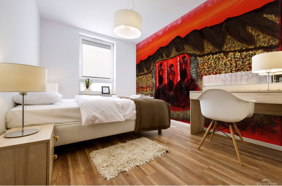 Red Brigade Mural print