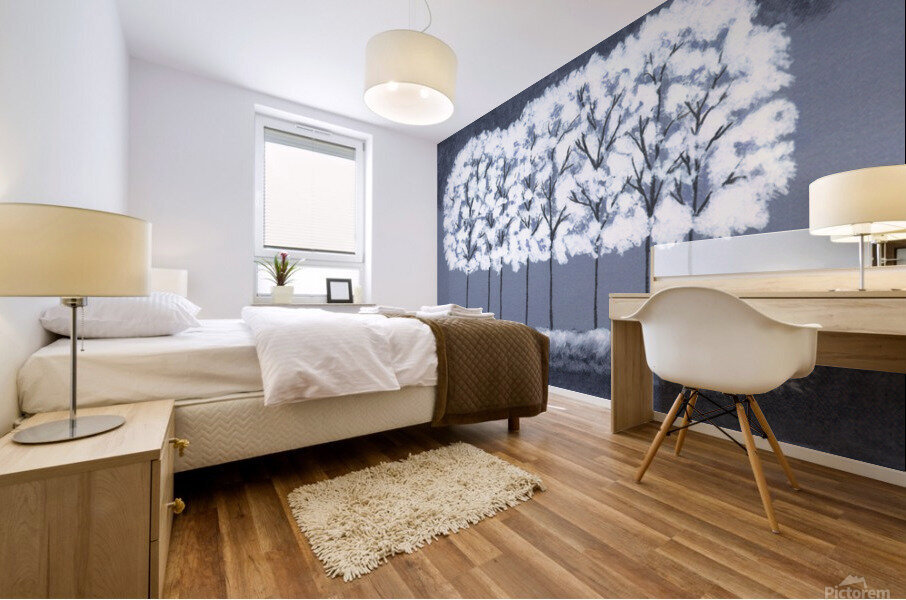 White Trees Mural print