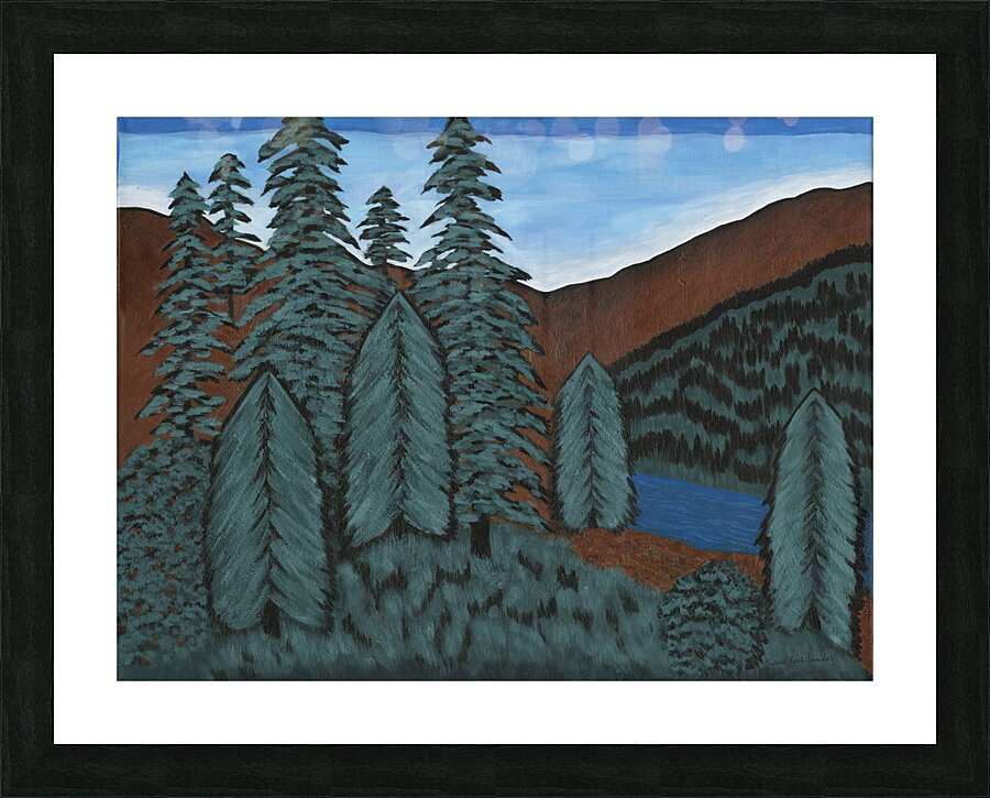 Dark Woods Picture Frame print