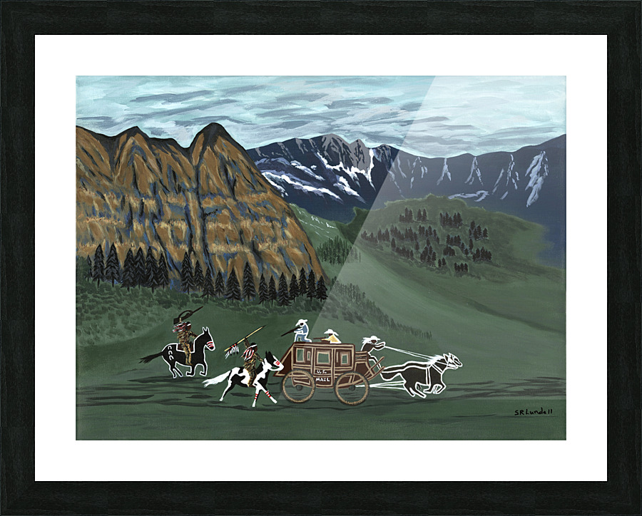 Stage Coach Picture Frame print