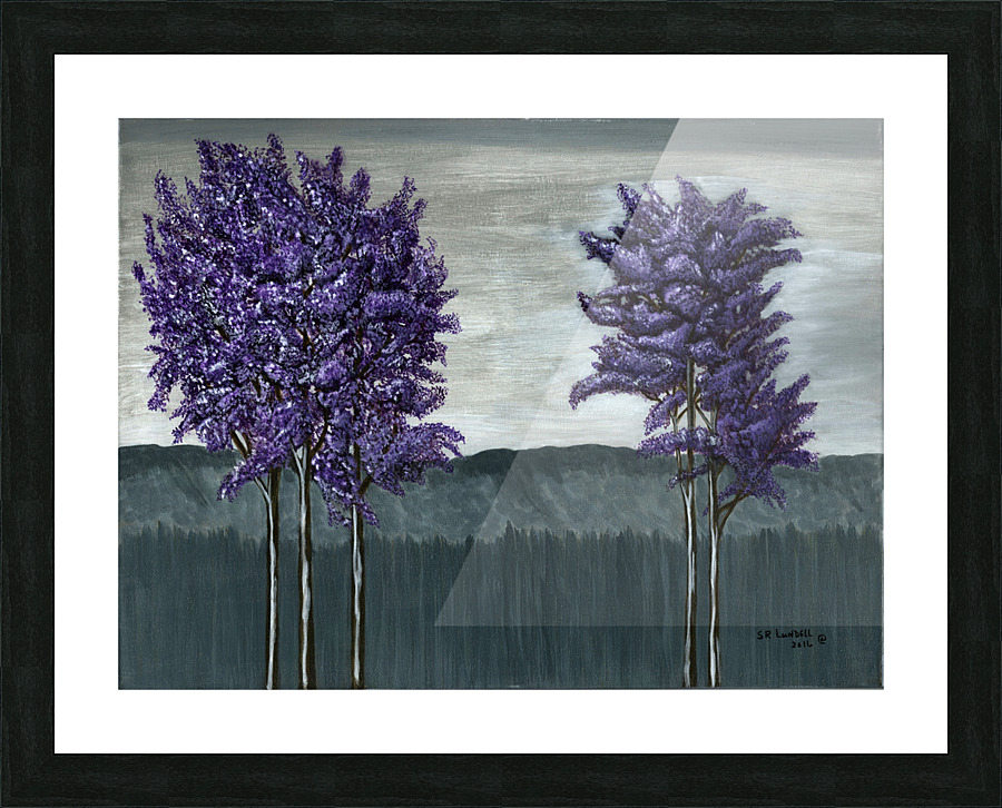 Purple Trees Picture Frame print