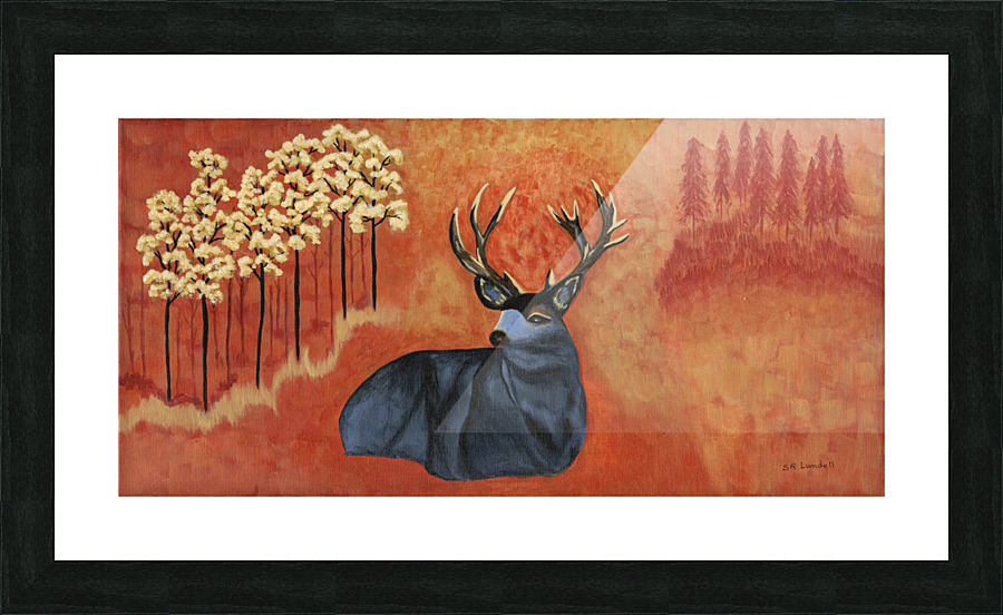 Mule Deer Picture Frame print
