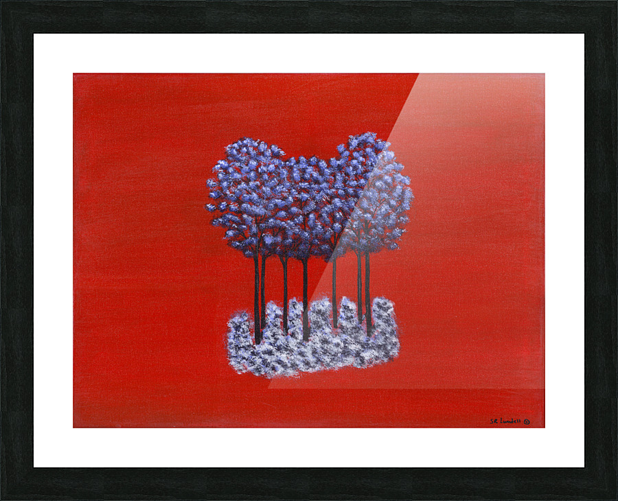 Blue Trees Picture Frame print