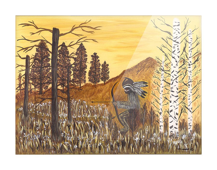 Native American Hunting Picture Frame print