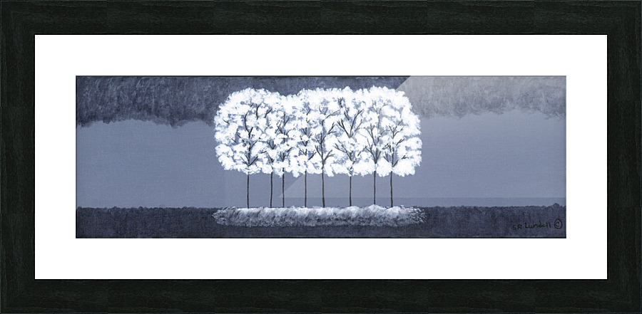 White Trees Picture Frame print