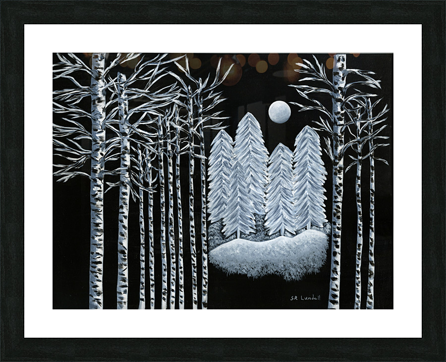 Snow Moon Picture Frame print