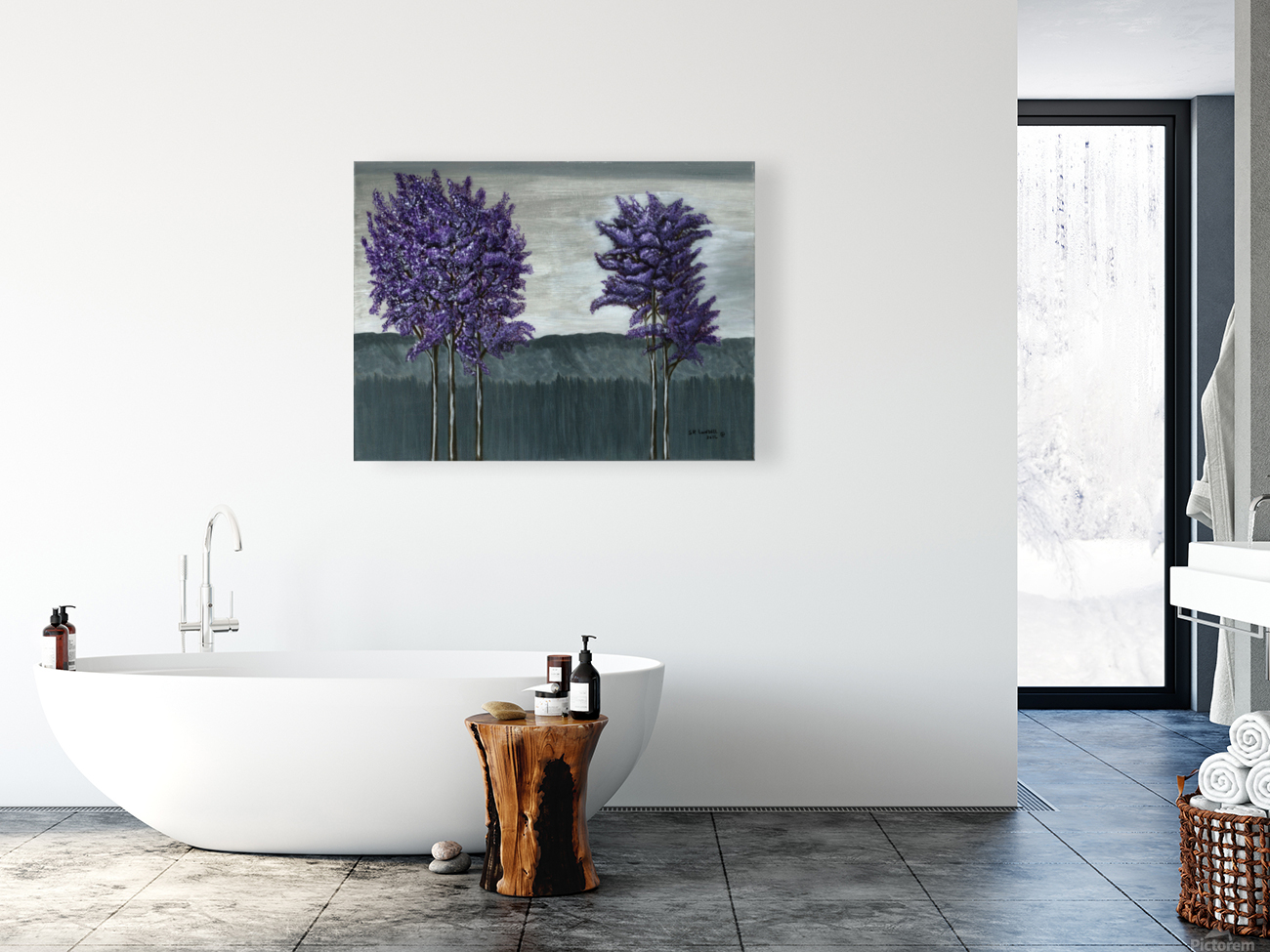 Purple Trees Reproduction