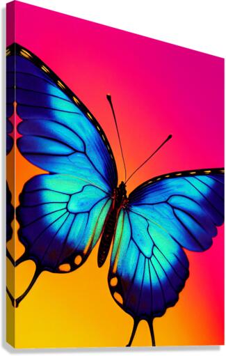 Neon Butterfly Canvas Print