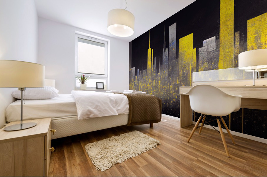 Abstract Cityscape Mural print