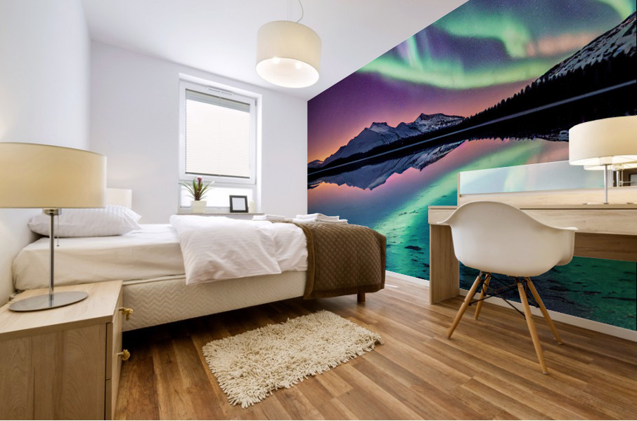 Northern Lights Reflection Mural print