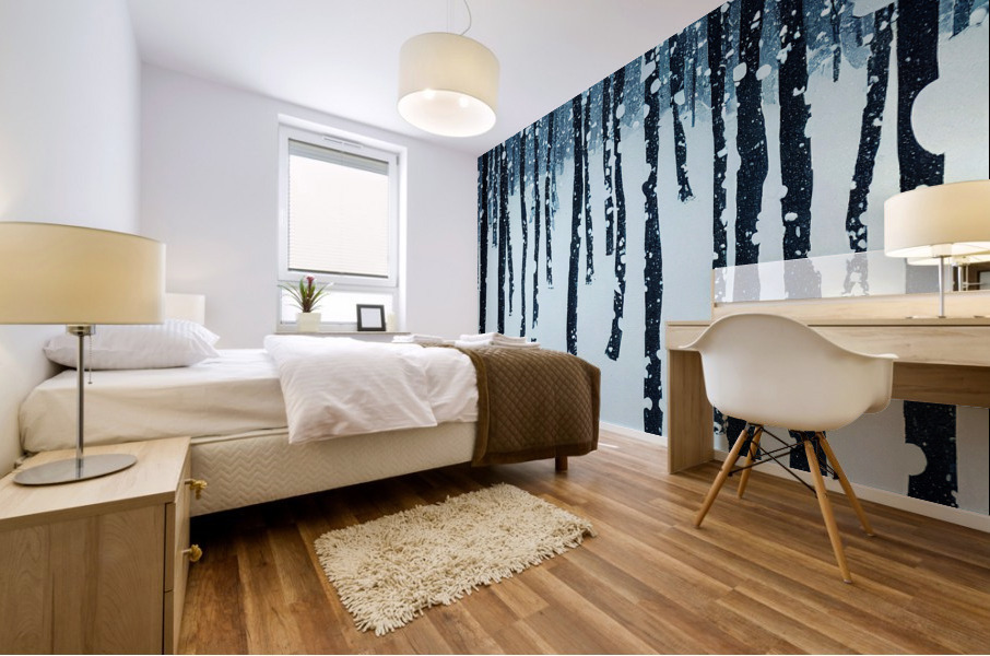 Snowy Forest Mural print
