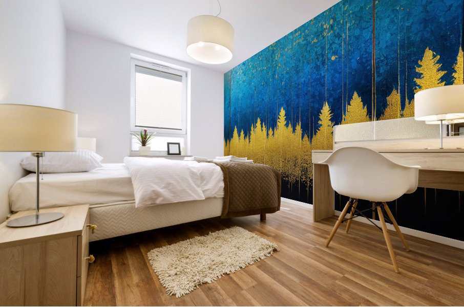 The Golden Trees Mural print