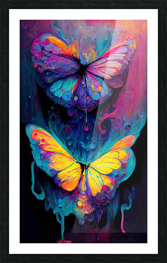 Twisted Butterfly Picture Frame print