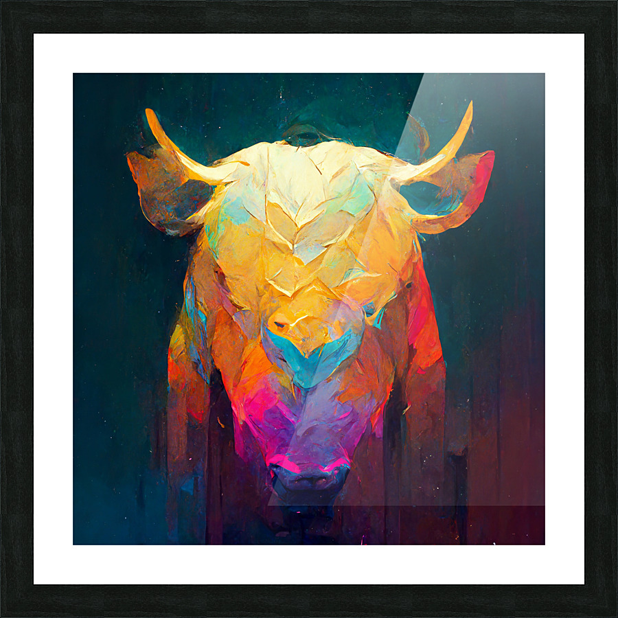 Abstract Bull Picture Frame print