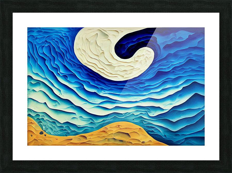 Abstract Ocean Sand Picture Frame print