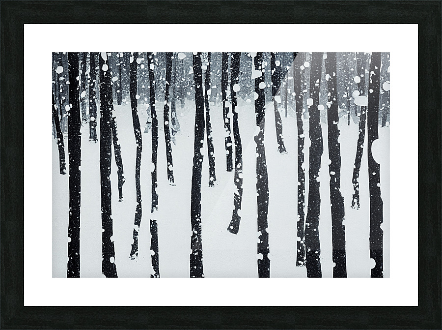 Light Snowy Forest Picture Frame print