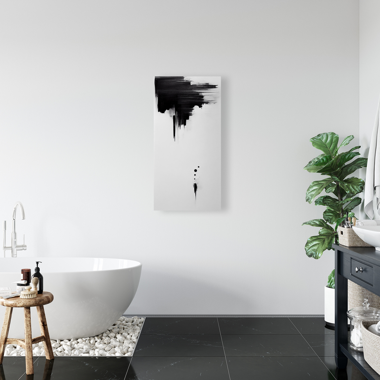 Lux Noir Abstract Reproduction