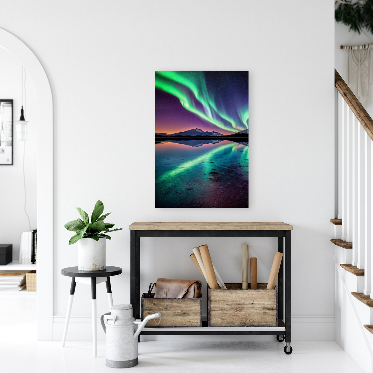 Northern Lights Reflection Reproduction