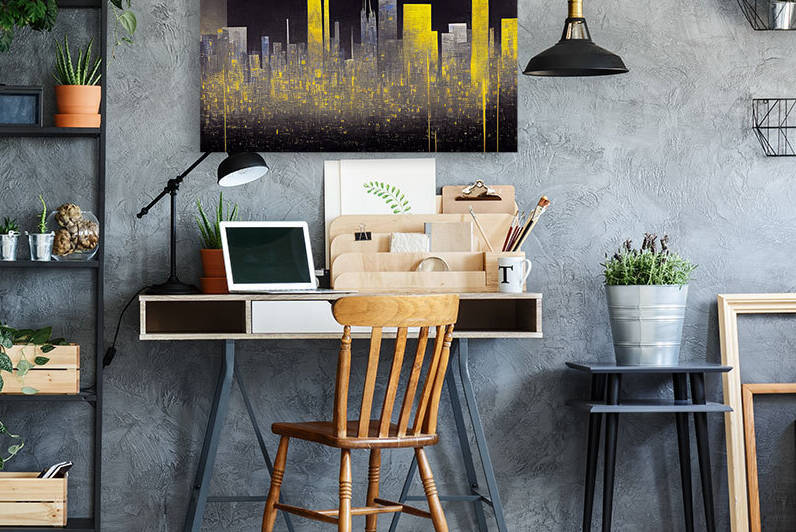Abstract Cityscape by Dustin Hahn