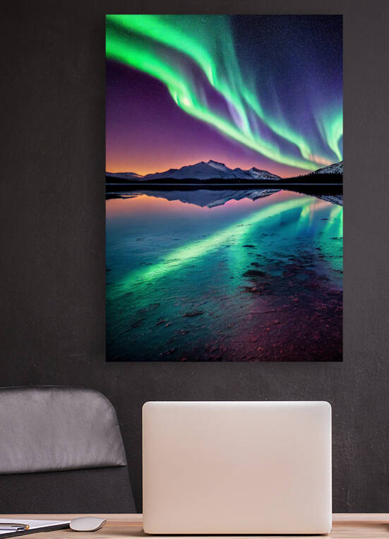 Northern Lights Reflection by Dustin Hahn