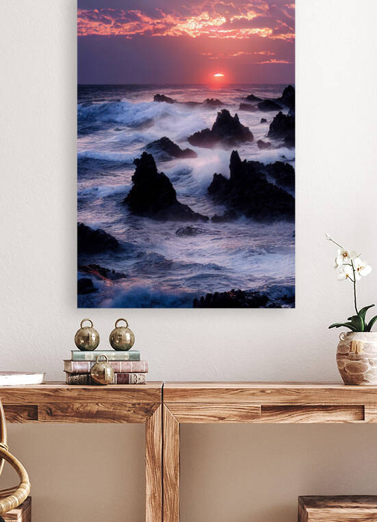Sunset Over Rocky Coastline 2 by Dustin Hahn