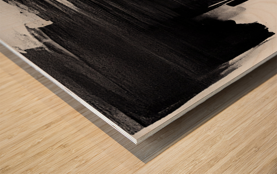 Lux Noir Abstract Wood print