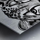 Alert. Line Art. Impression metal