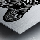 Determined. Jaguar. Line Art. Metal print