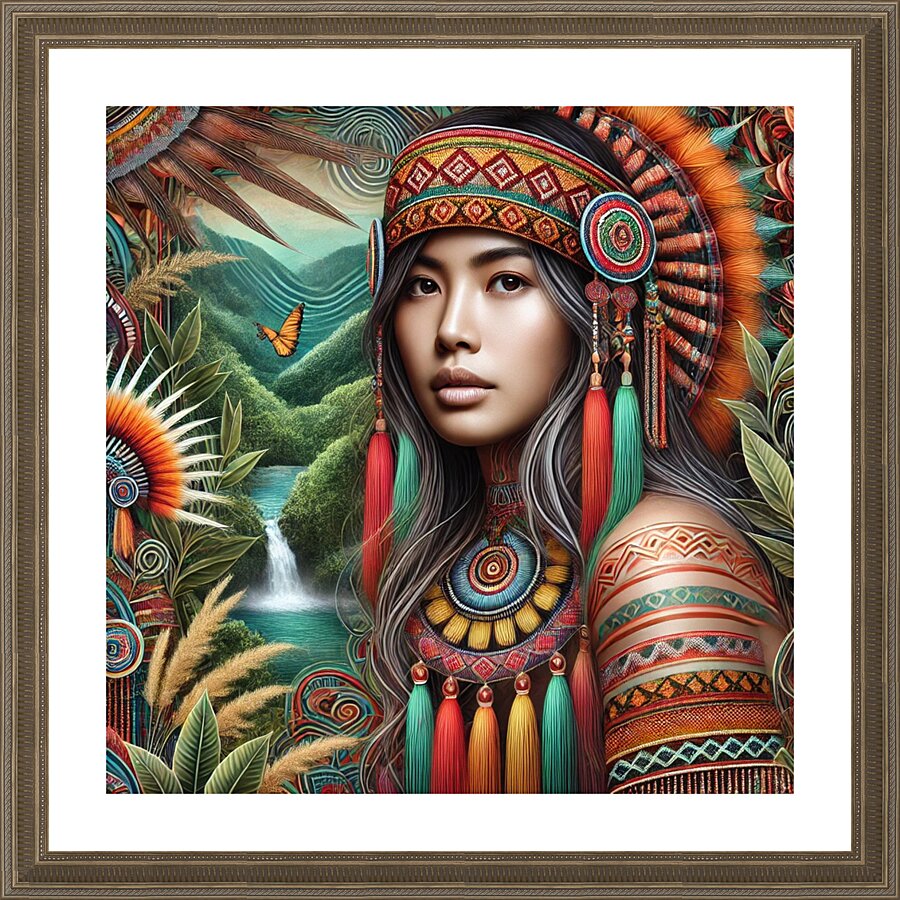 Indigenous Beauty  Picture Frame print