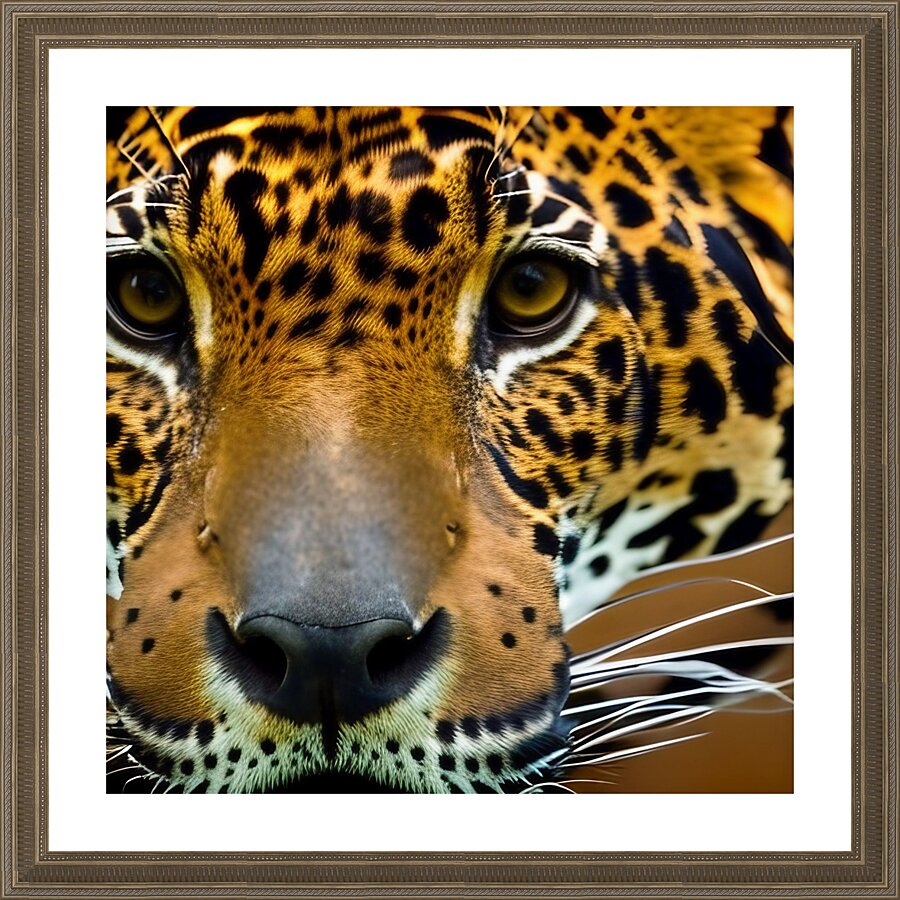 Determined. Tiger Eyes. Picture Frame print