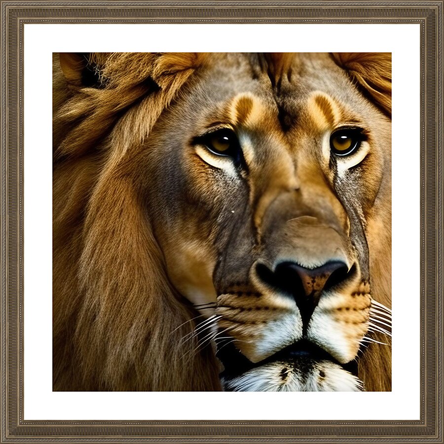 The Hunt. Lion Picture Frame print