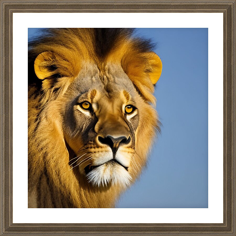 The King. Lion Picture Frame print