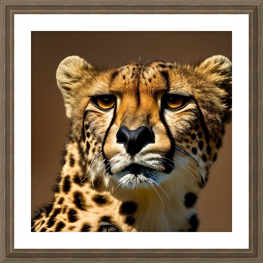 Intentional. Cheetah.  Picture Frame print