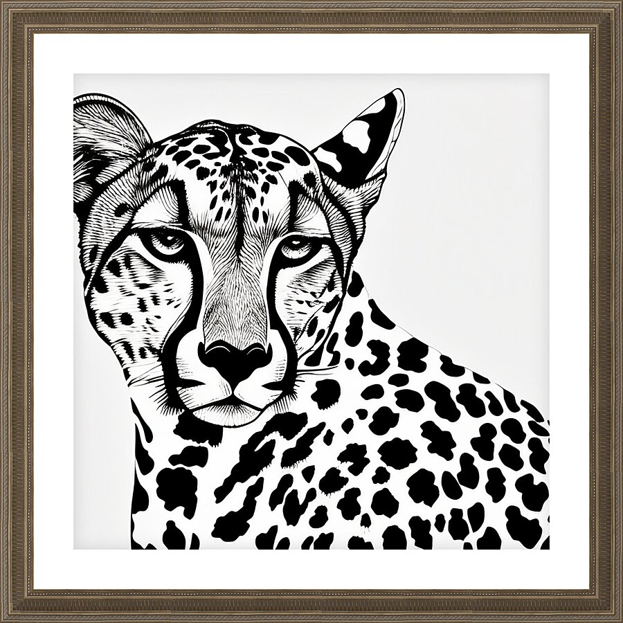 Alert. Line Art. Impression et Cadre photo