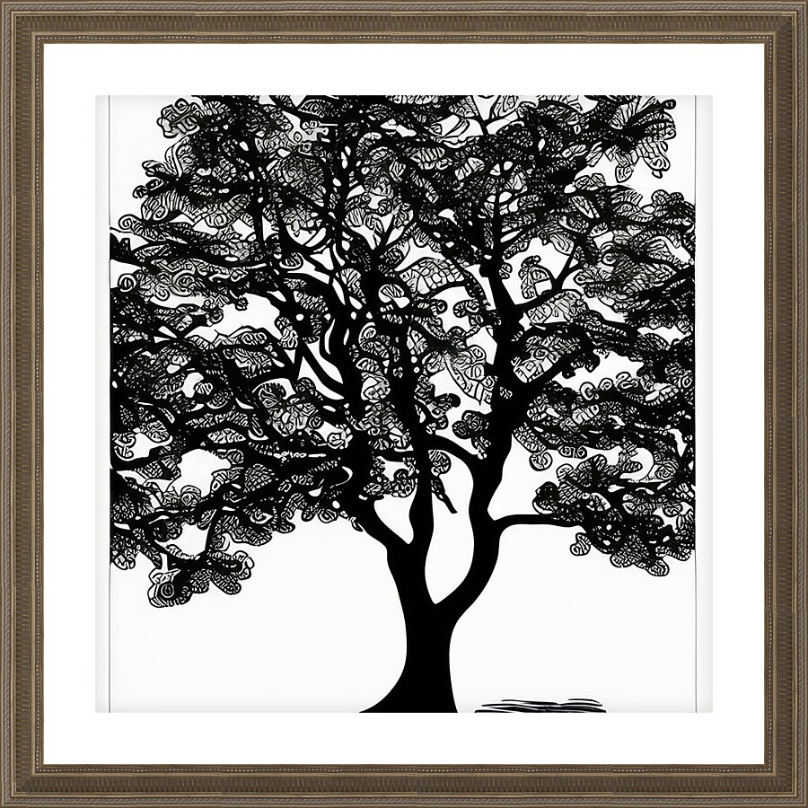 Tree of Life - Line Art Picture Frame print